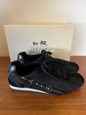 Coach women’s Hillary black jacquard sneakers 7.5